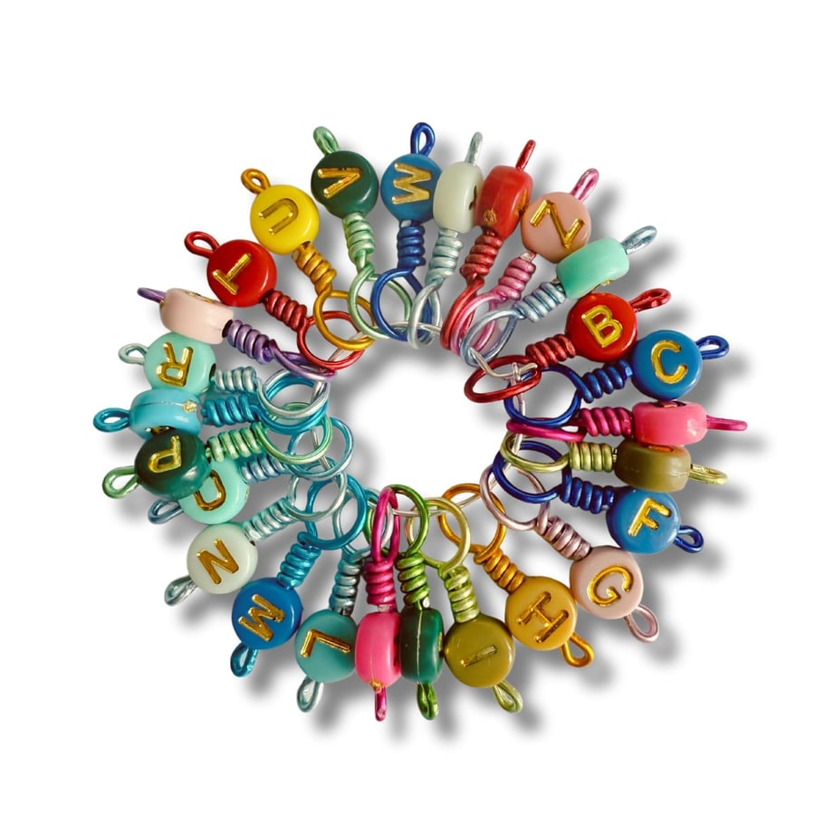 Alphabet Stitch Marker Set - 1930's Style Inspired