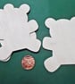 5 x Wooden Plaques   Unfinished 3mm Plywood TEDDY Shape NOT laser cut