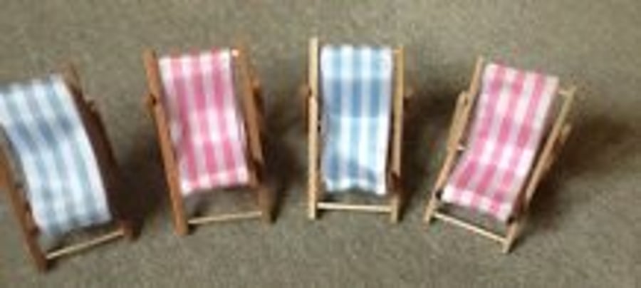 Wooden deck chair for table name place cards for wedding or birthday party.