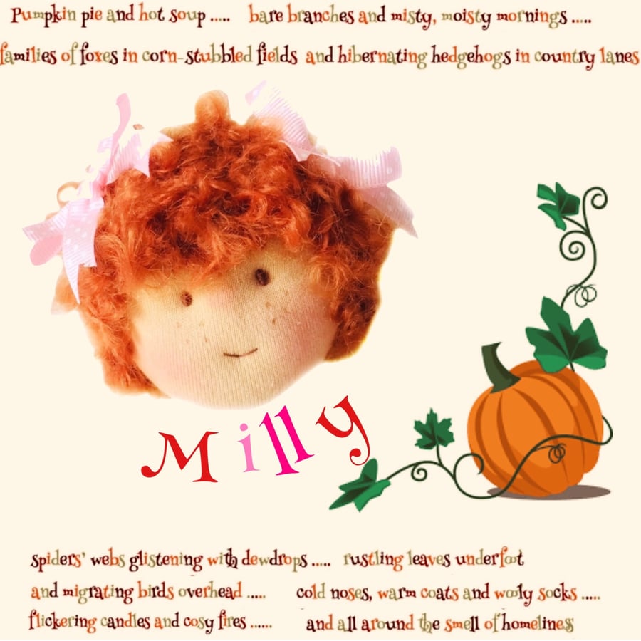 Milly Mason - a handcrafted Mulberry Green doll