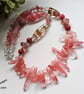 Designer Peach Quartz Designer Necklace - Image 1