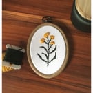 yellow gypsophila tiny hand embroidery