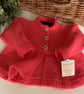 Designer Baby Girl's Hand Knitted Orange Cardigan 6-12 Months  - Image 6