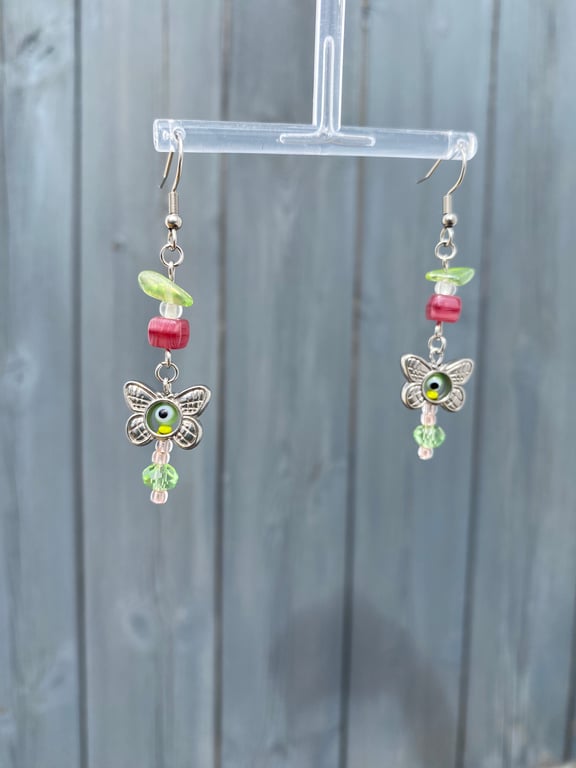 Melanie Martinez Inspired Portals Metal Butterfly Earrings 