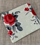Fabric Coin Purse, Money Pouch, Zipped Purse, Purse, Card Holder, Red Rose - Image 9