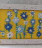 Hand embroidered flowers small picture upcycled painted frame  - Image 2
