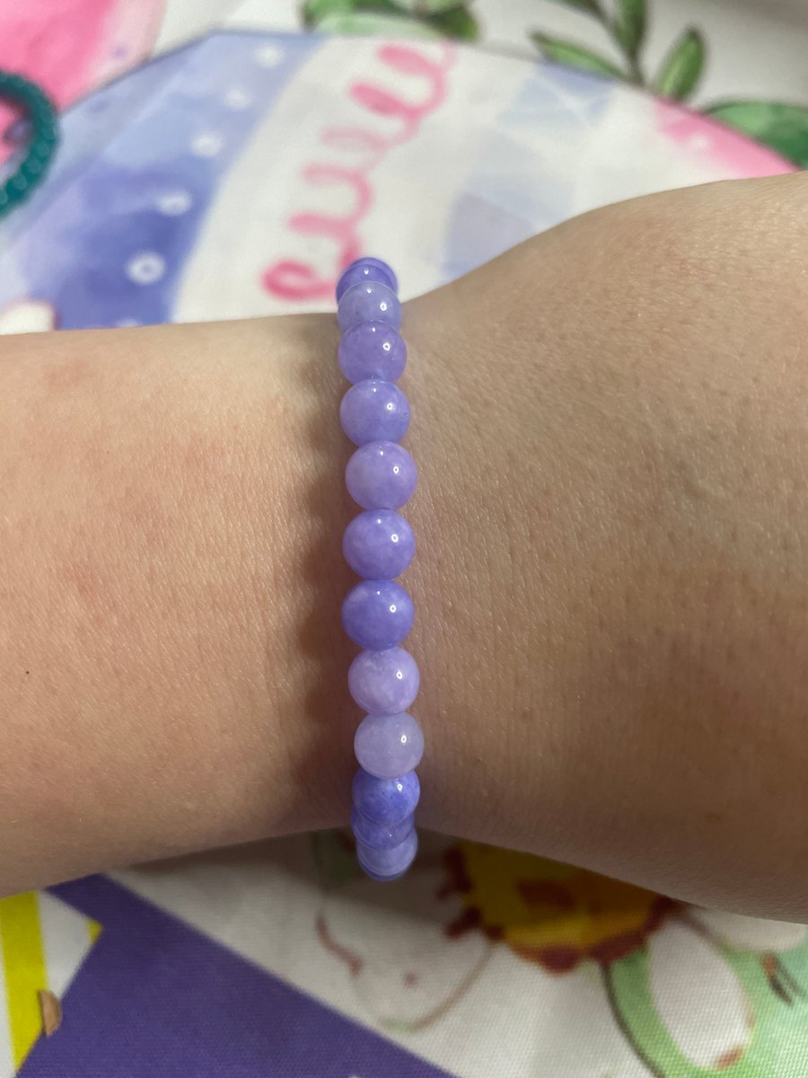 (Purple Angelite Jade ) Handmade Gemstone Bracelet (17cm)