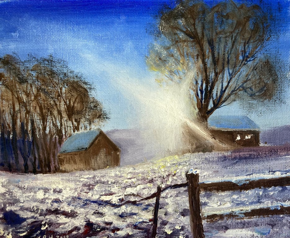 Whitechappel farm (Oil on canvas board 8” x 6”)