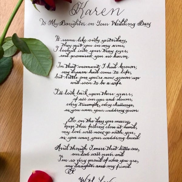 Daughter's Wedding Day Poem