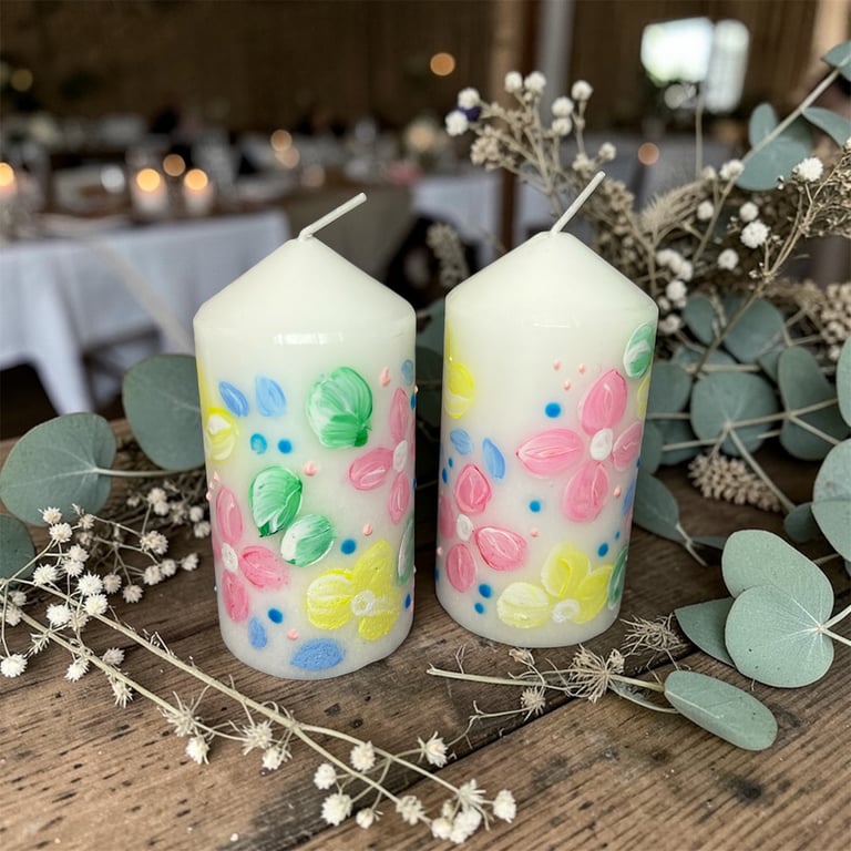 10 cm white pillar candle
