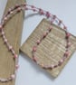 Pink and White Marble Effect Necklace with Lilac and Gold - Image 6