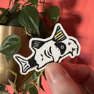 Party Panda Corydora Lino Print Vinyl Sticker