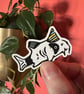 Party Panda Corydora Lino Print Vinyl Sticker