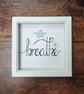 Handwritten sea glass BREATHE  - Image 1