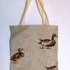 Mini tote bag printed with mallards
