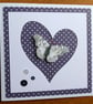 Blank Butterfly Card - Heart Aperture - Dark Blue Polka Dot - Image 10