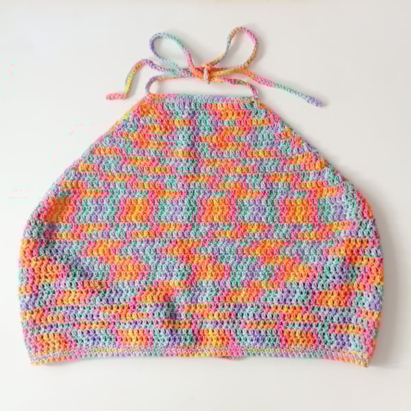 Psychedelic Ombre Crop Top