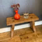 Solid Pine Wood Milking Stool Rustic Seat Table
