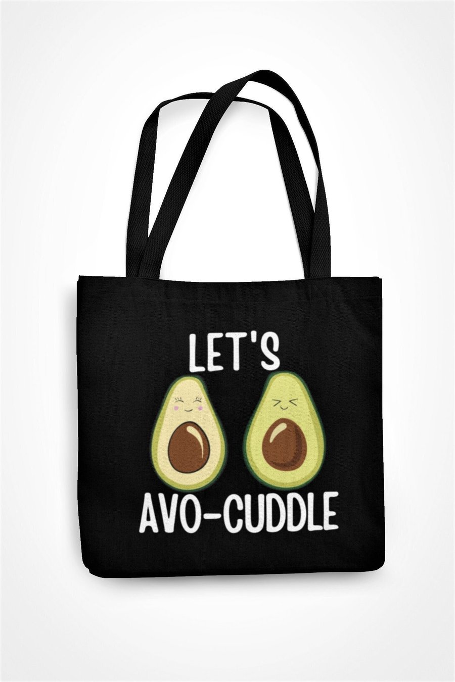 Let's Avo Cuddle Tote Bag Shopping Reusable - Cute Valentines Anniversary Gift -