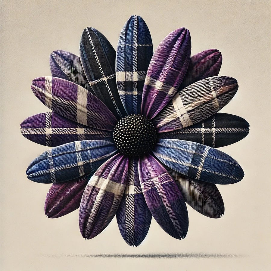 Indigo Daisy Tartan Designs