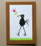 Handprinted Flower Stork Card - Image 3