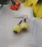 Green jade & crystal copper earrings - Image 3