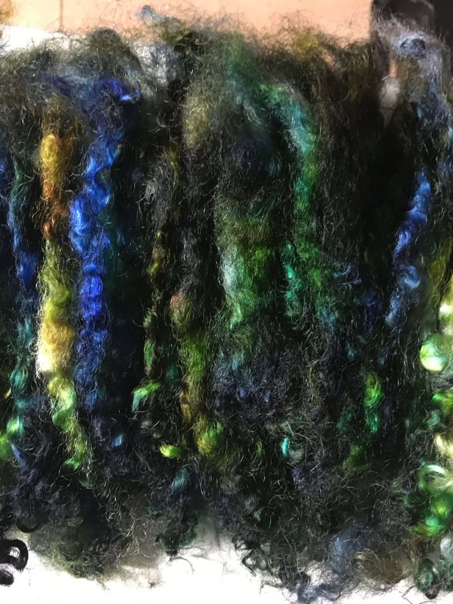 15 grams of sea foam long wool curly Leicester sheep locks