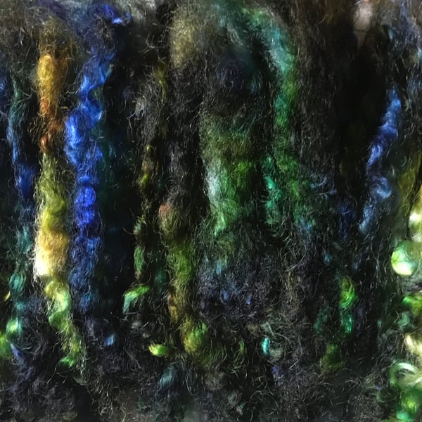 15 grams of sea foam long wool curly Leicester sheep locks