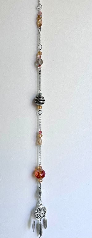 Handmade Beaded Suncatcher - Dreamcatcher 