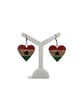 Ghanaian flag earrings, love Ghana,loveheart jewellery,african queen,west africa - Image 5