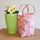 Mini Easter gift bag: bunnies on pink