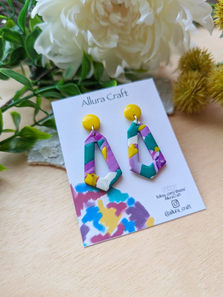 Turquoise and More Stud Dangle Earrings 