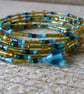 Blue Memory Wire Bracelet - Image 2