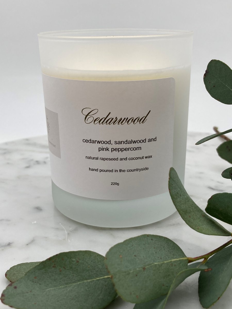 Cedarwood Candle - Rapeseed and Coconut blend
