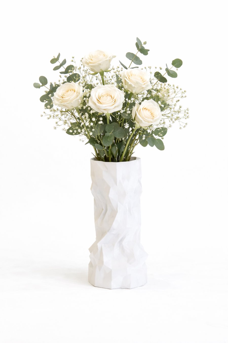 Geometric Decorative Vase – 3D Printed Modern Flower Vase