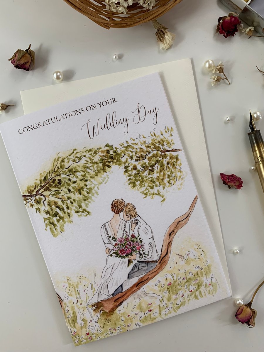  Congratulations on your wedding day, Wedding Day Card, wedding stationery, 