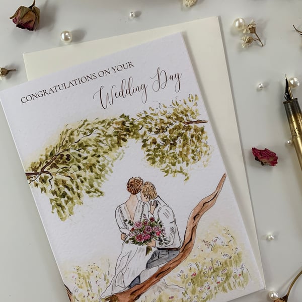 Congratulations on your wedding day, Wedding Day Card, wedding stationery, 