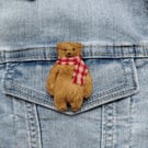 Charlie - Bear Brooch