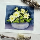 'Pot of Primroses' limited edition giclée print