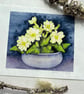 'Pot of Primroses' limited edition giclée print