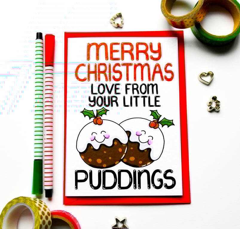 Grandparents Christmas Card, Funny Christmas Card For Uncle, Aunty 