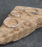 Set of three sterling silver rings with hammered texture - Image 7