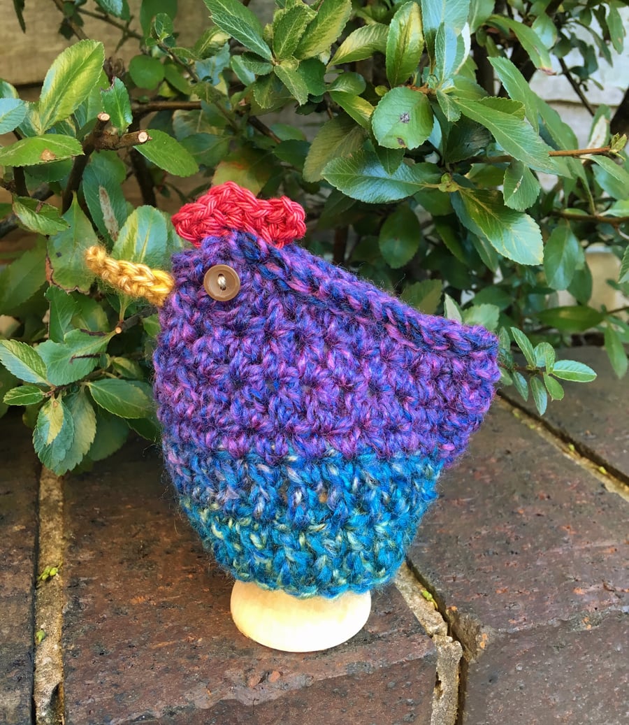 Vibrant Crochet Egg Cosy, Chicken Egg Cozy