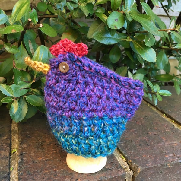 Vibrant Crochet Egg Cosy, Chicken Egg Cozy