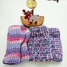 Gift Set - Hiking Mitts & Boot Cuffs, Pink Lilac