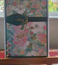 Summer flower themed in green 'happy birthday'