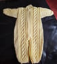 Hand knit baby all in one romper - Image 2
