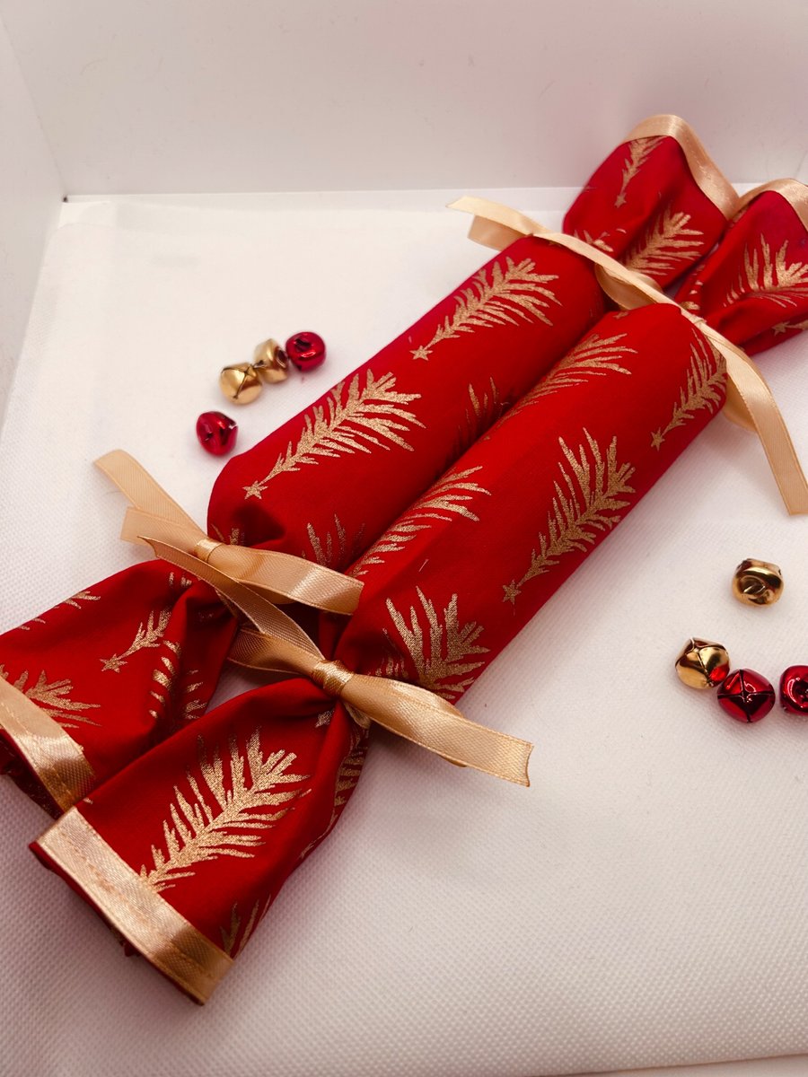 Reusable Fabric Christmas Crackers - Fill With Your Own Treats 