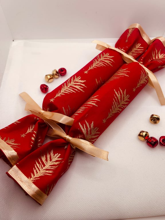 Reusable Fabric Christmas Crackers - Fill With Your Own Treats 