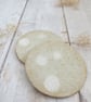 COASTERS hand-built stoneware pottery coaster pair in matt pale green